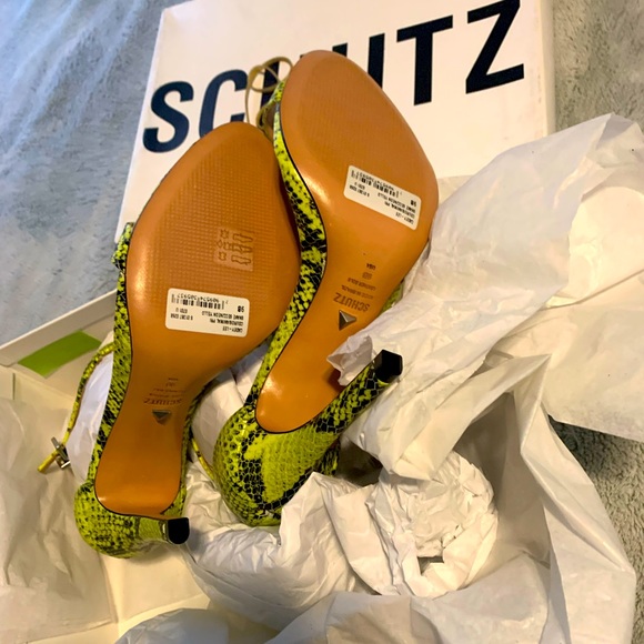 Schutz Neon Stiletto Heel Sandal - Picture 5 of 7